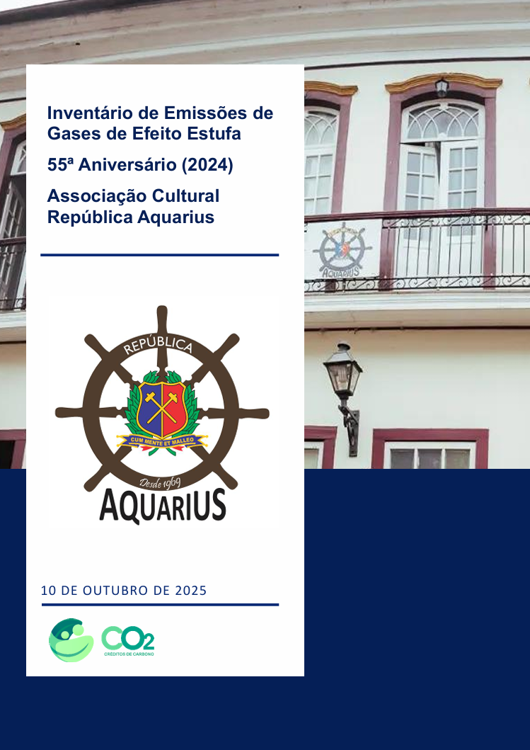 Capa do inventário de GEE da República Aquarius (2024)