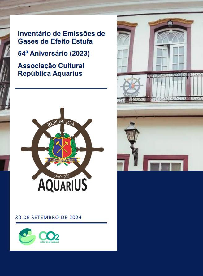 Capa do inventário de GEE da República Aquarius (2023)