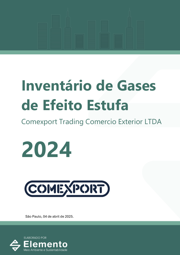Capa do inventário de GEE da COMEXPORT (2024)