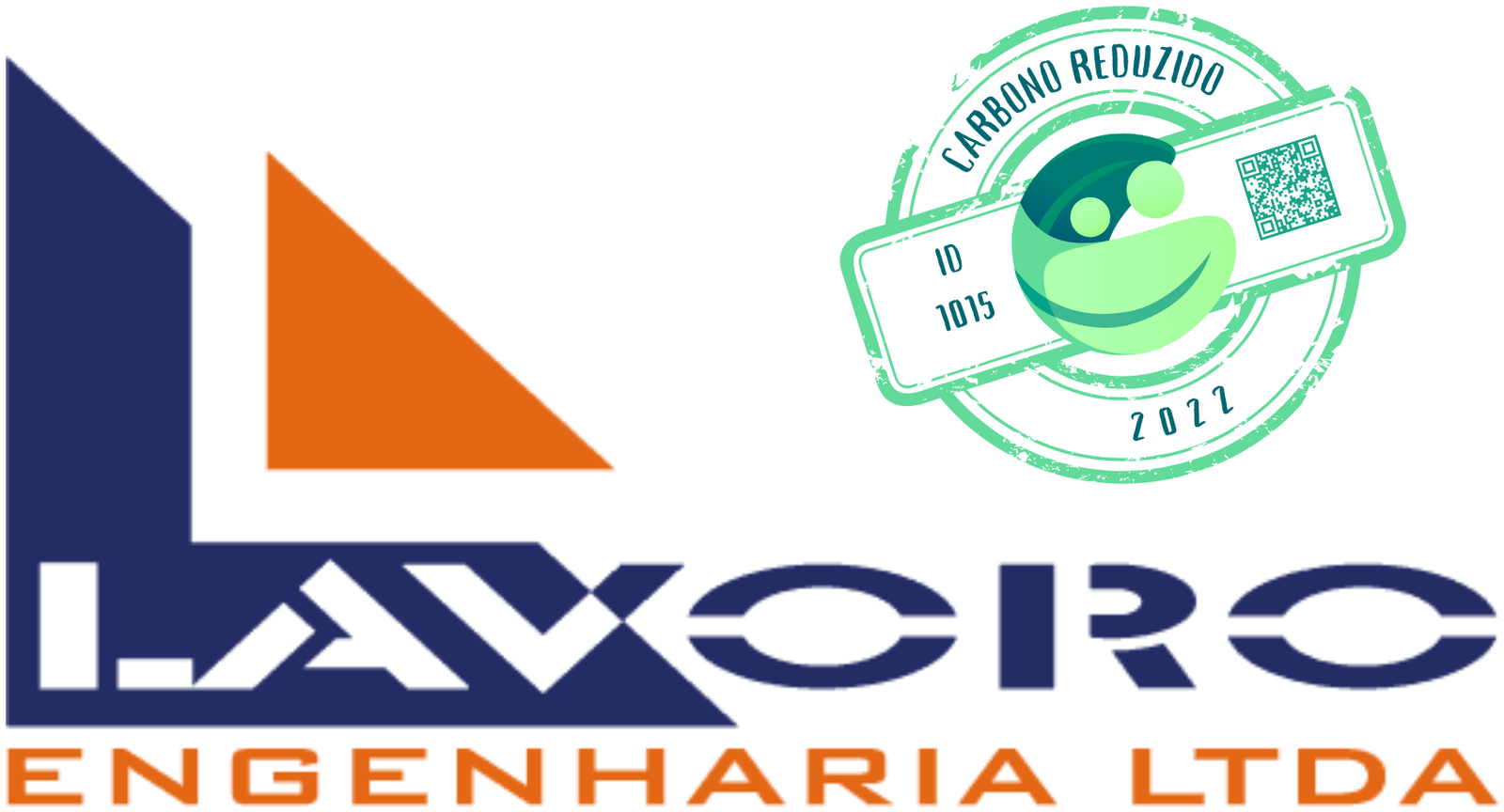 Logo da Lavoro Engenharia com o selo Carbono Reduzido CO2 de 2022