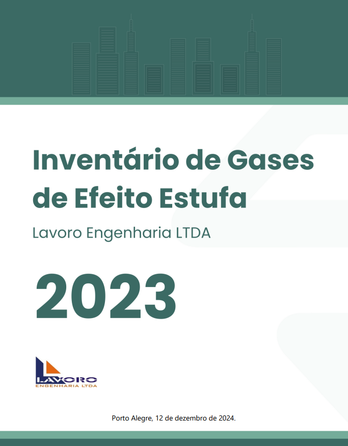 Capa do inventário de GEE da Lavoro Engenharia (2023)