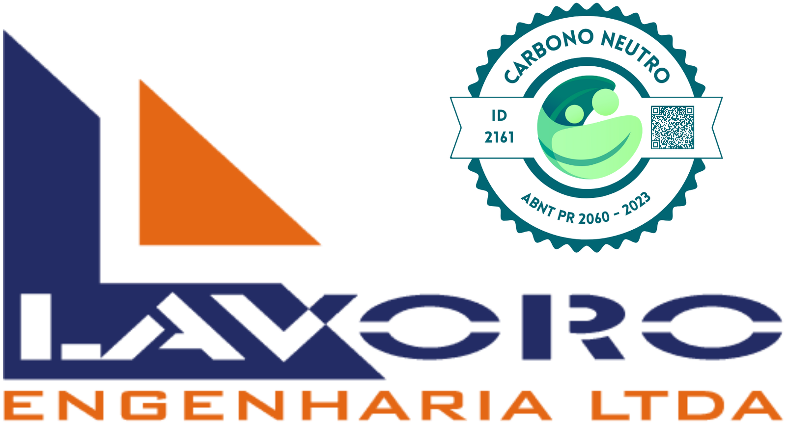 Logo da Lavoro Engenharia com o selo Carbono Neutro CO2 de 2023
