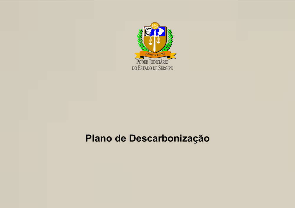 Capa do Plano de Descarbonização da TJSE (2025)