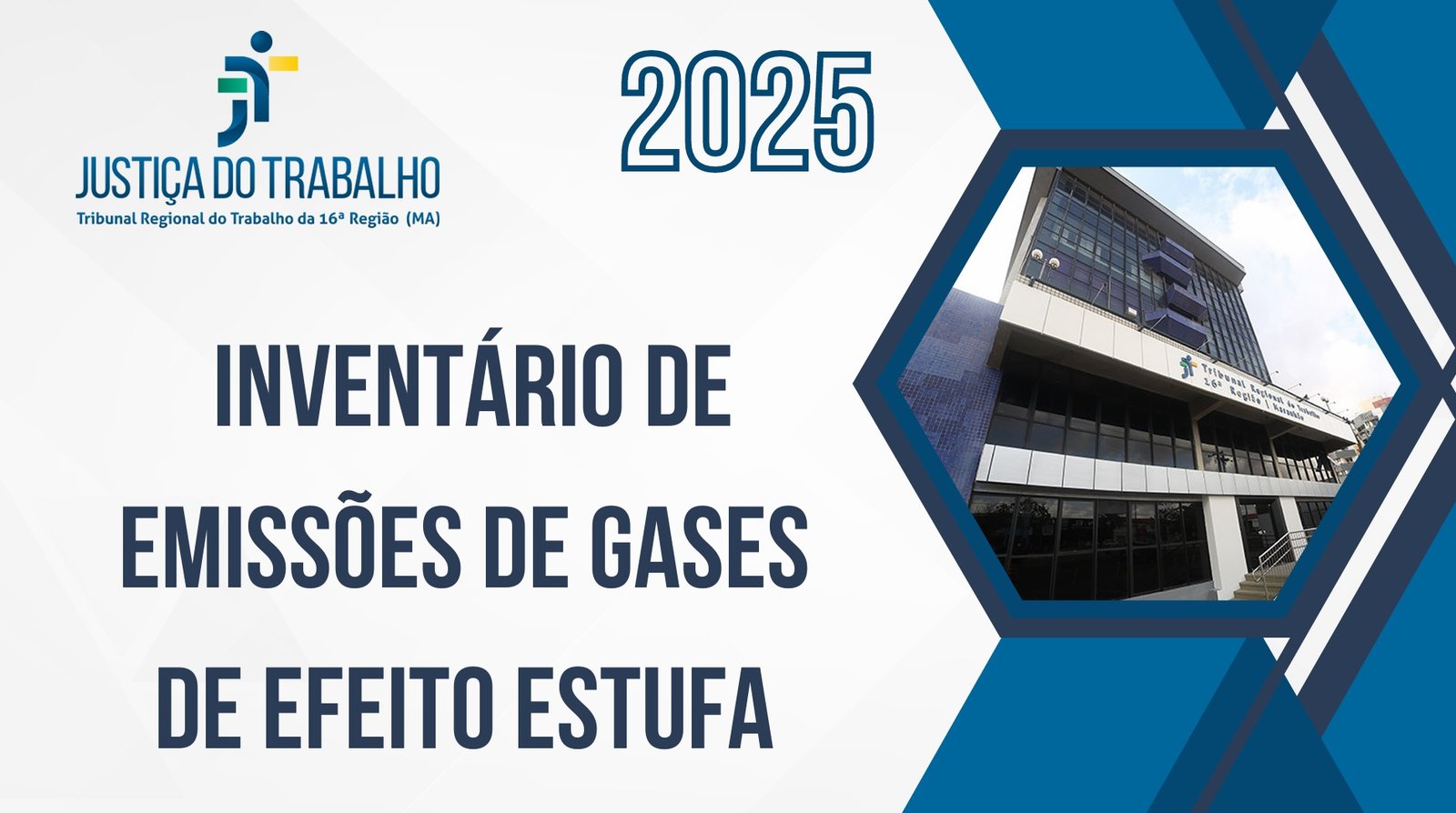 Capa do inventário de GEE da TRT16 (2025)